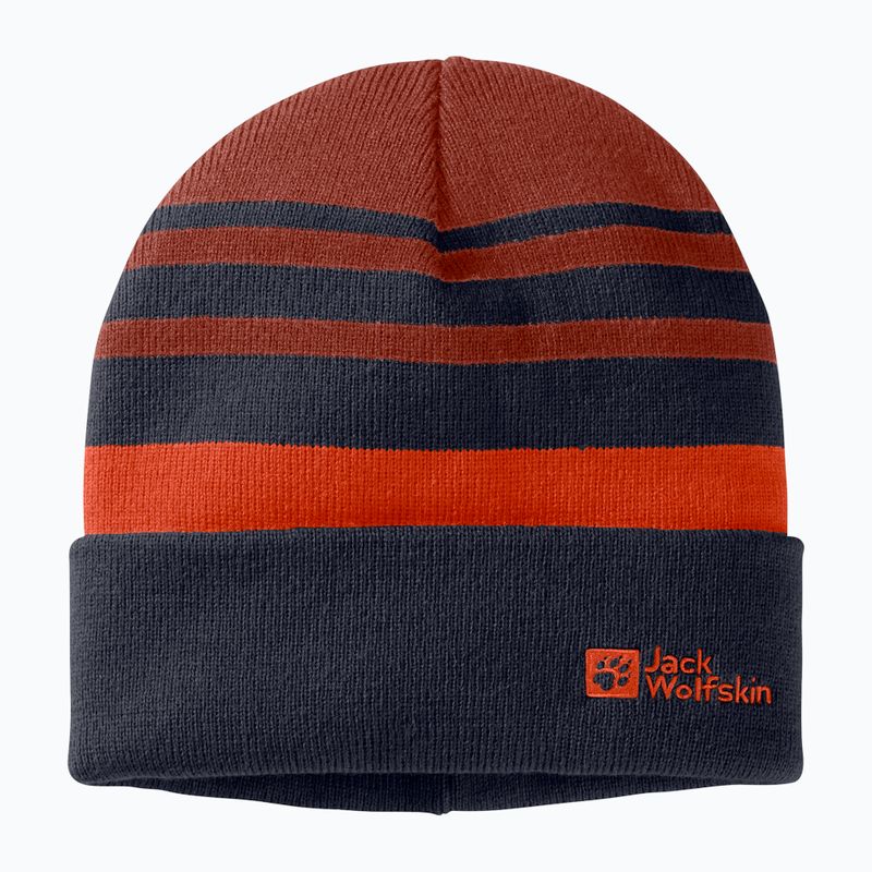 Детска зимна шапка Jack Wolfskin Stripy Knit night blue