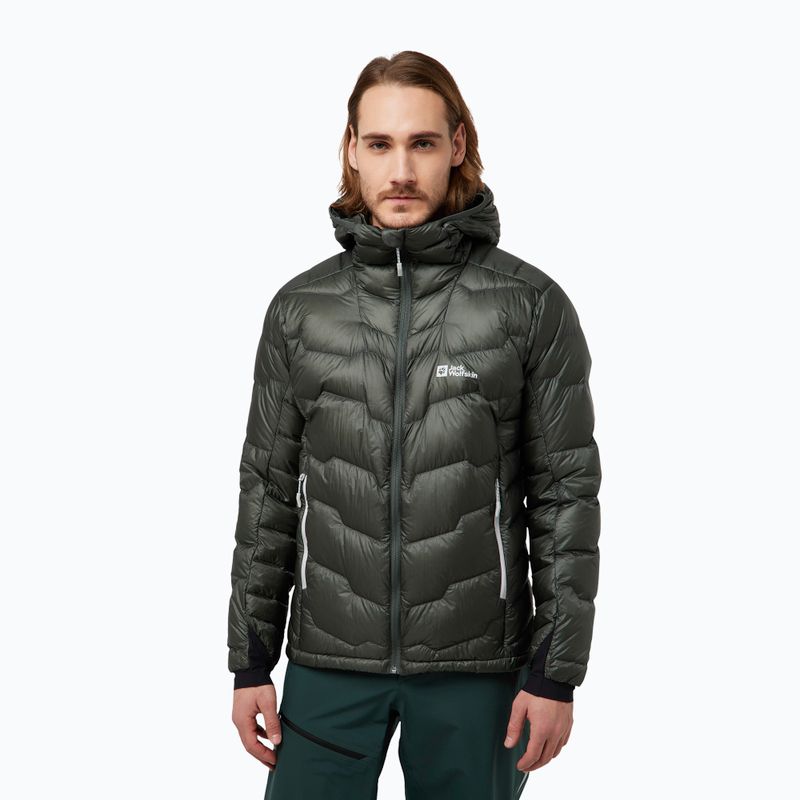 Мъжко пухено яке Jack Wolfskin Alpspitze Down Hoody slate green