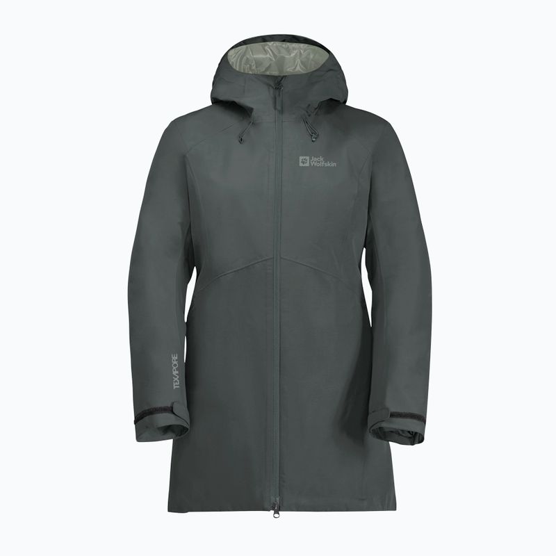Дамско яке за дъжд Jack Wolfskin Heidelstein Ins slate green 6