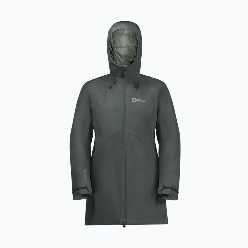 Дамско дъждобран яке Jack Wolfskin Heidelstein Ins slate green 7