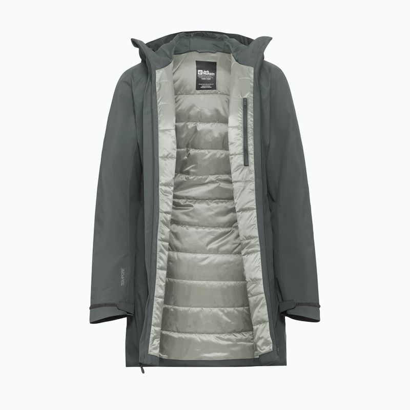 Дамско дъждобран яке Jack Wolfskin Heidelstein Ins slate green 9
