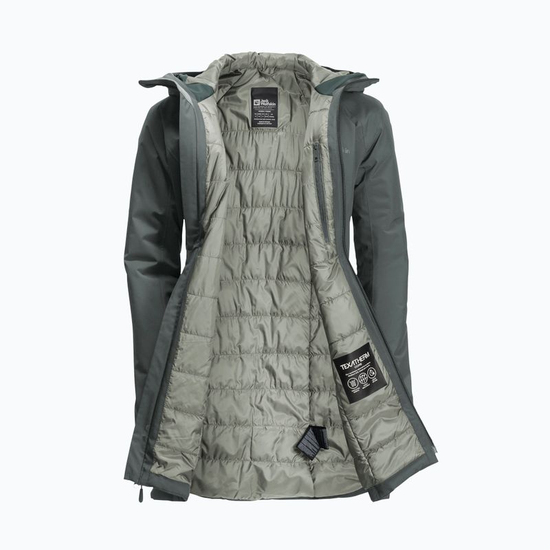 Дамско дъждобран яке Jack Wolfskin Heidelstein Ins slate green 10