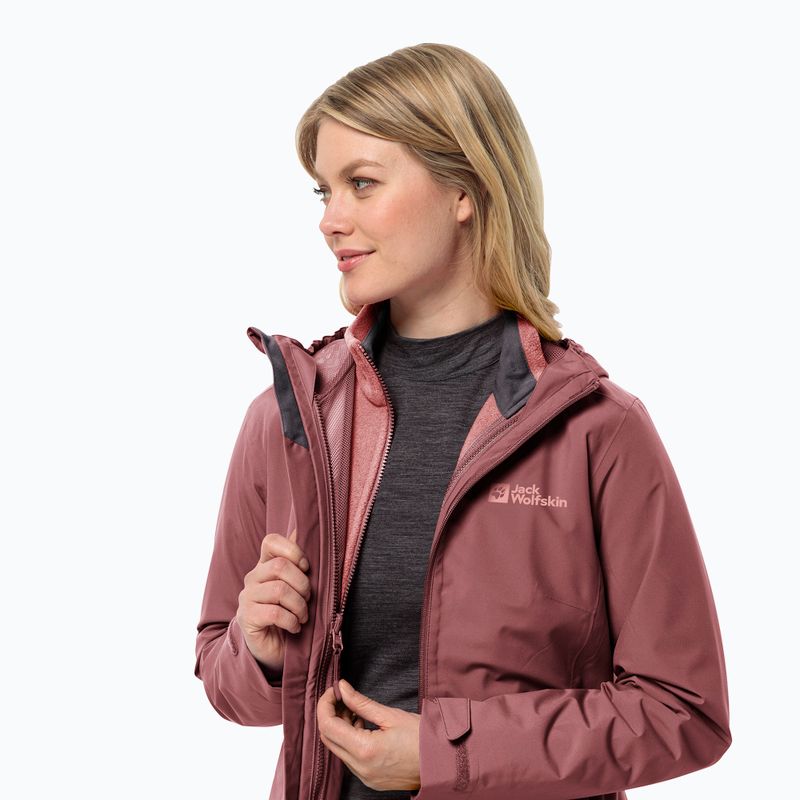 Jack Wolfskin дамско яке Moonrise 3In1 червена охра 4