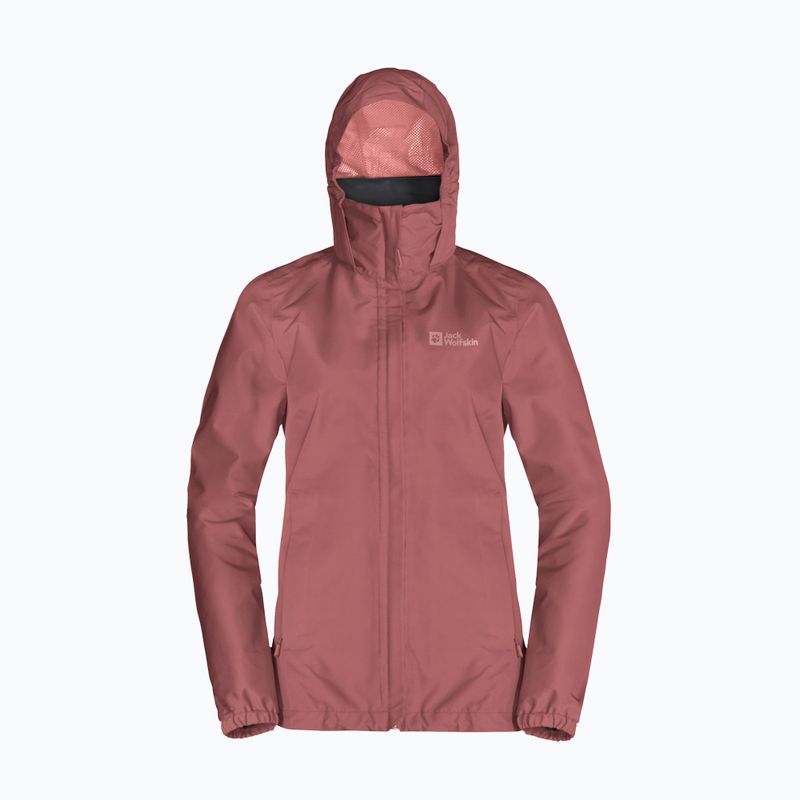 Jack Wolfskin Stormy Point 2L дамско дъждобранно яке червена охра 8