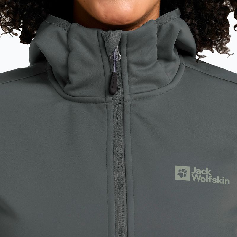 Дамско софтшел яке Jack Wolfskin Windhain Hoody slate green 4