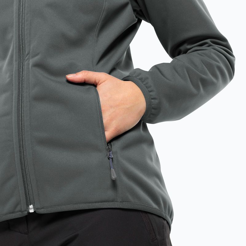Дамско софтшел яке Jack Wolfskin Windhain Hoody slate green 5