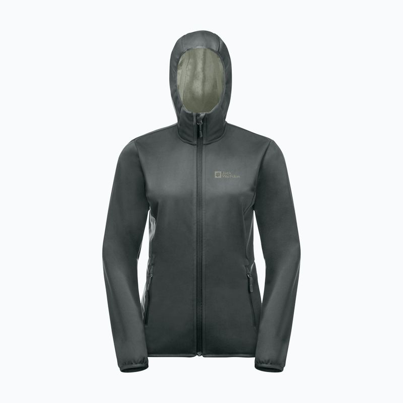 Дамско софтшел яке Jack Wolfskin Windhain Hoody slate green 9