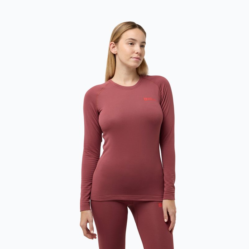 Дамска термо блуза с дълъг ръкав Jack Wolfskin Infinite Warm red ochre