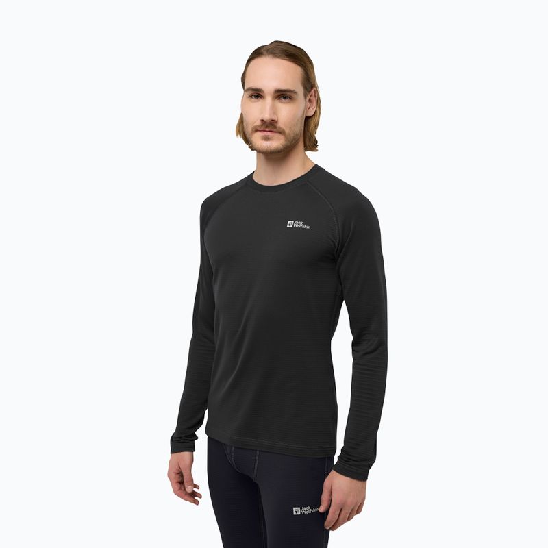 Мъжка термо блуза с дълъг ръкав Longsleeve Infinite Warm черен Jack Wolfskin