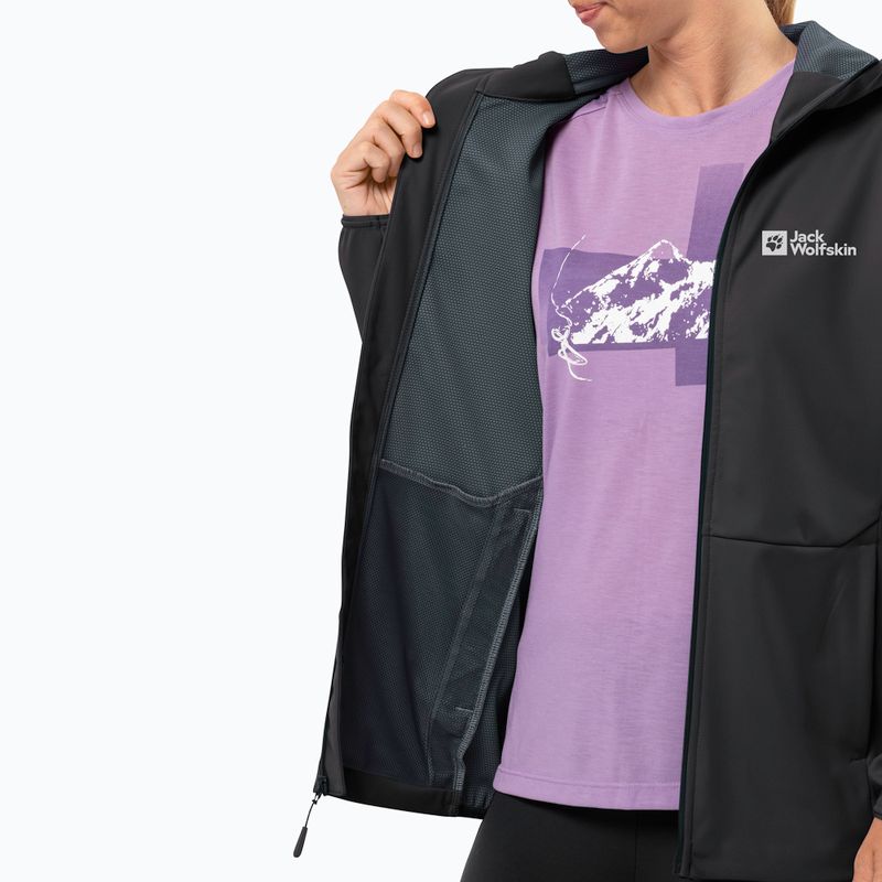 Дамско софтшел яке Jack Wolfskin Feldberg Hoody black 5