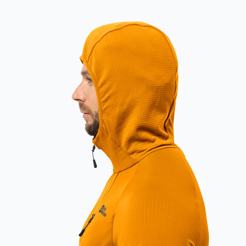 Мъжки Jack Wolfskin Kolbenberg Hooded Fz поларен суитшърт safflower 3