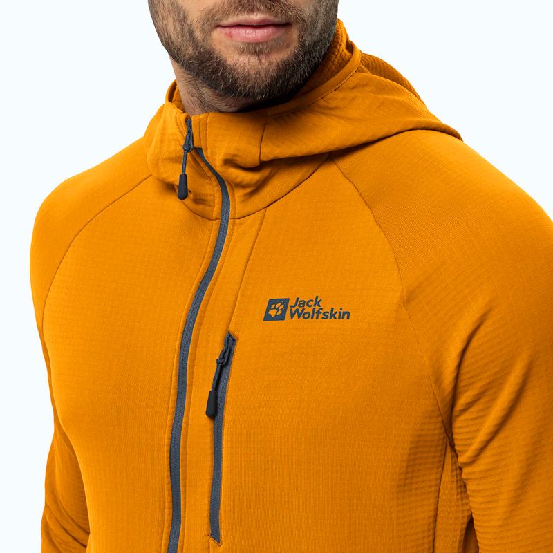 Мъжки Jack Wolfskin Kolbenberg Hooded Fz поларен суитшърт safflower 4