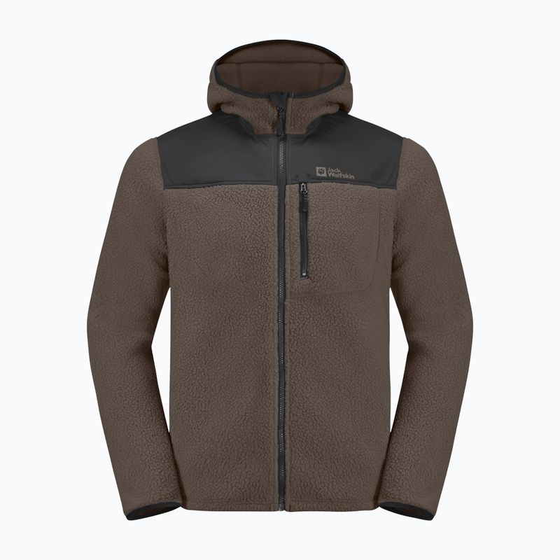 Мъжко поларено яке Kammweg Pile Fz студено кафе на Jack Wolfskin 7