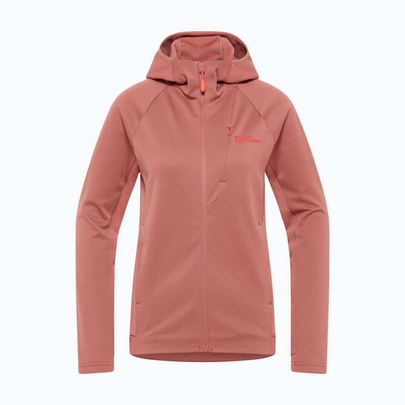 Дамски поларен суитшърт Alpgrat mineral red на Jack Wolfskin 4