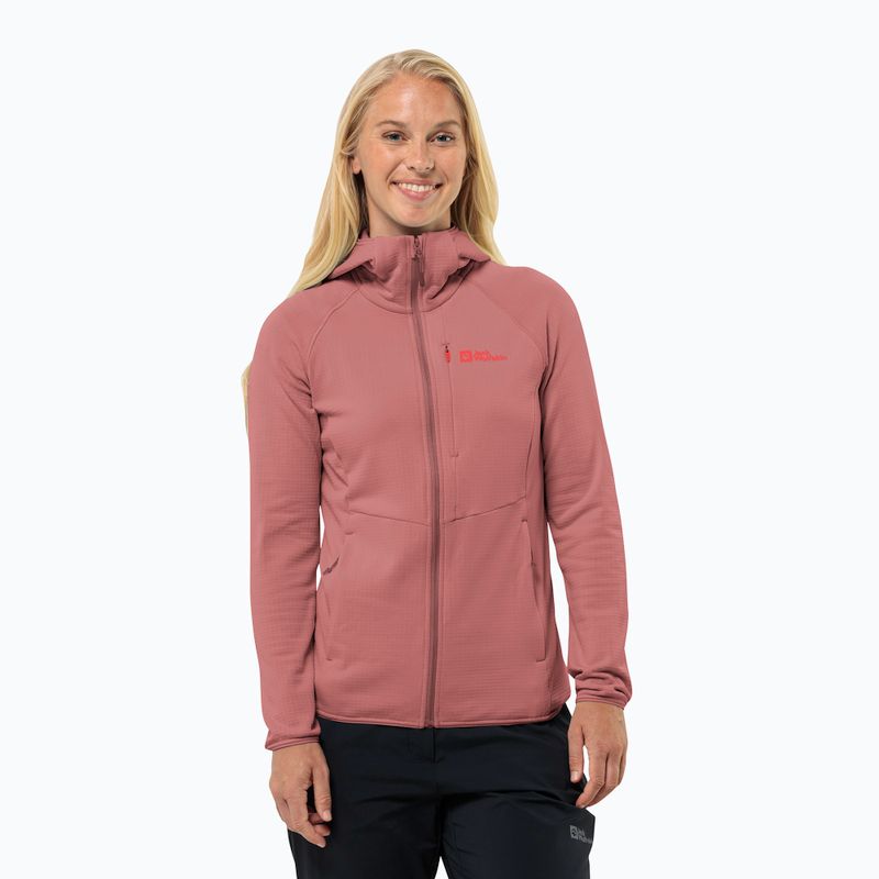 Jack Wolfskin дамско поларено яке Kolbenberg Hooded Fz mineral red