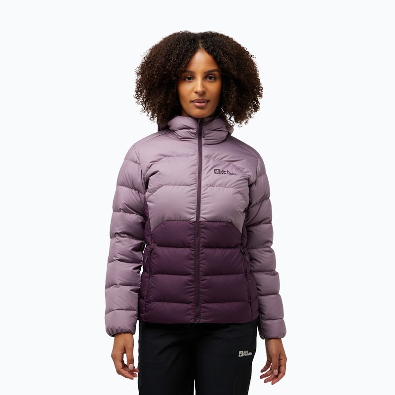 Дамско пухено яке Jack Wolfskin Ather Down Hoody midnight plum