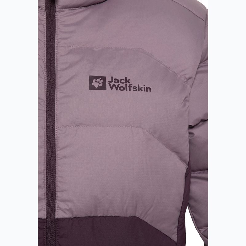 Дамско пухено яке Jack Wolfskin Ather Down Hoody midnight plum 4
