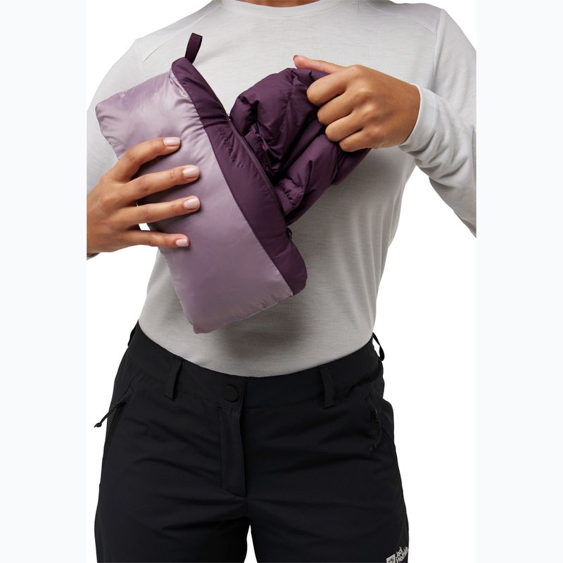 Дамско пухено яке Jack Wolfskin Ather Down Hoody midnight plum 9