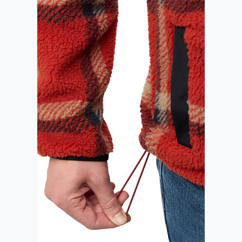 Мъжки потник Jack Wolfskin Fleece Sweatshirt Felslicht Check intense rust 4