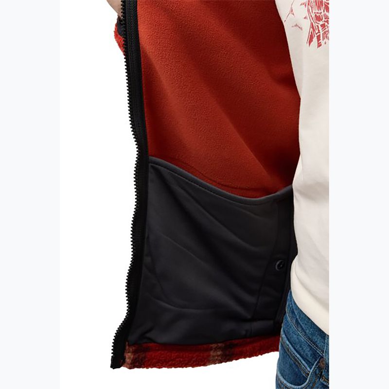 Мъжки потник Jack Wolfskin Fleece Sweatshirt Felslicht Check intense rust 5