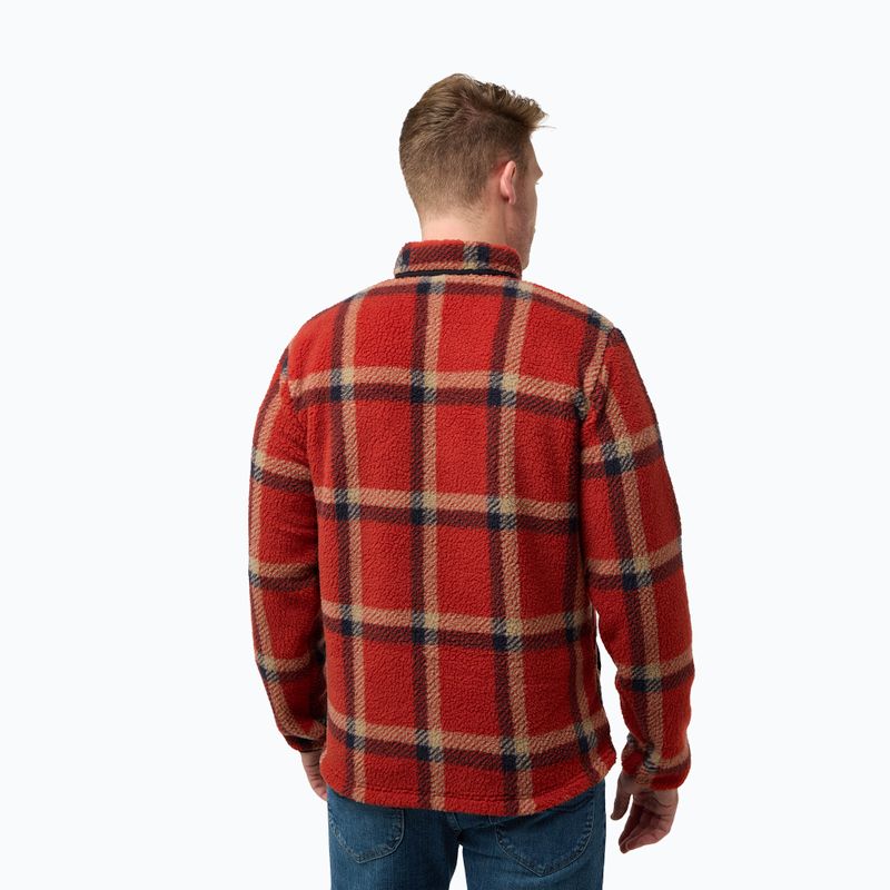 Мъжки потник Jack Wolfskin Fleece Sweatshirt Felslicht Check intense rust 2