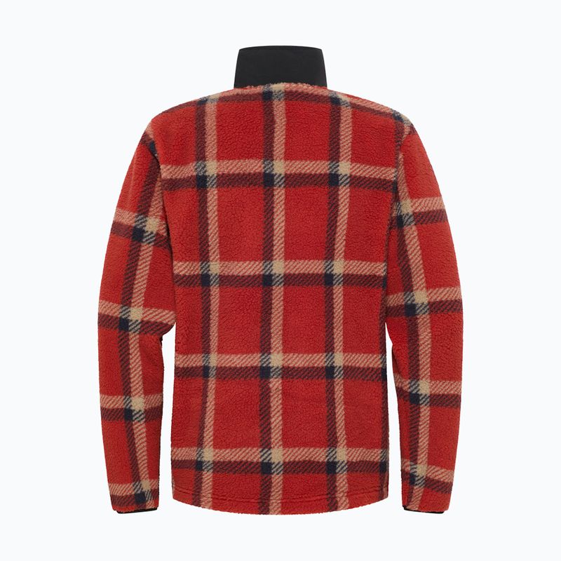 Мъжки потник Jack Wolfskin Fleece Sweatshirt Felslicht Check intense rust 7