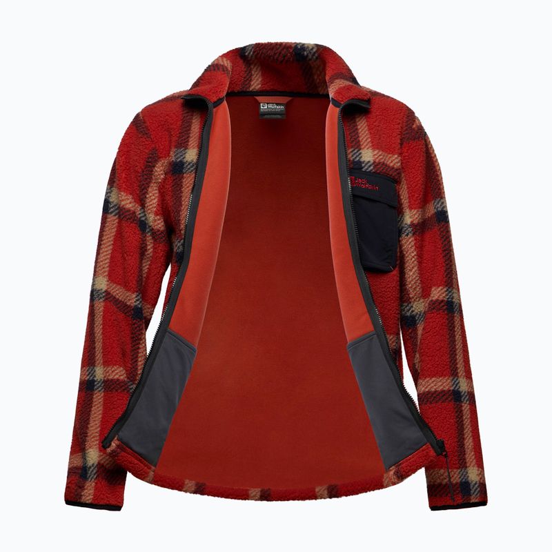 Мъжки потник Jack Wolfskin Fleece Sweatshirt Felslicht Check intense rust 8