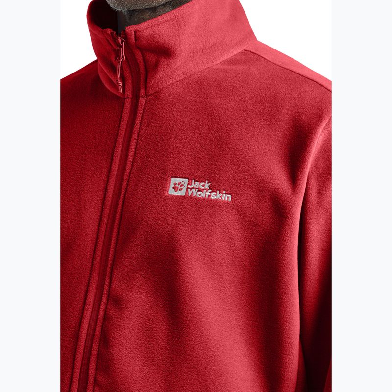 Мъжки Jack Wolfskin Taunus Fz поларен суитшърт adrenaline red 5