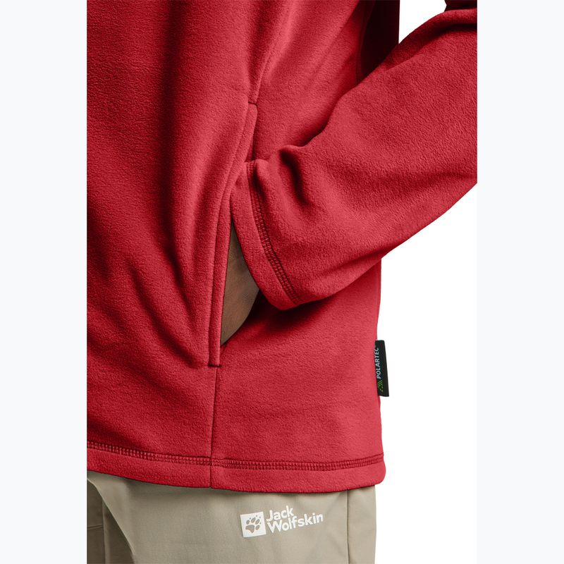 Мъжки Jack Wolfskin Taunus Fz поларен суитшърт adrenaline red 6