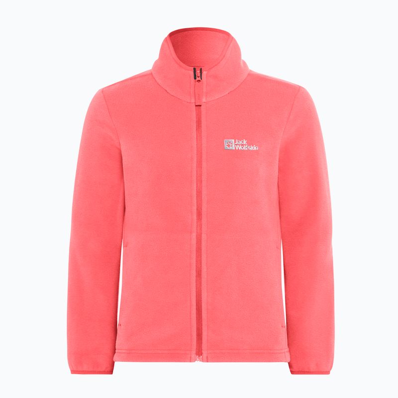 Детски суитшърт от полар Jack Wolfskin Taunus sunset coral