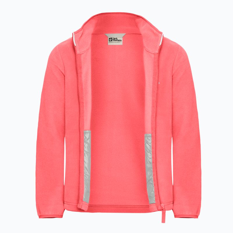 Детски суитшърт от полар Jack Wolfskin Taunus sunset coral 3