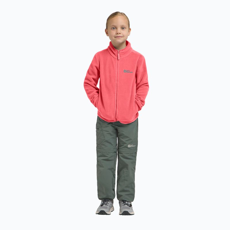 Детски суитшърт от полар Jack Wolfskin Taunus sunset coral 13
