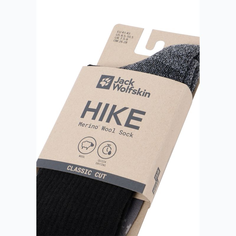 Чорапи Jack Wolfskin Hike Merino CL черни 4