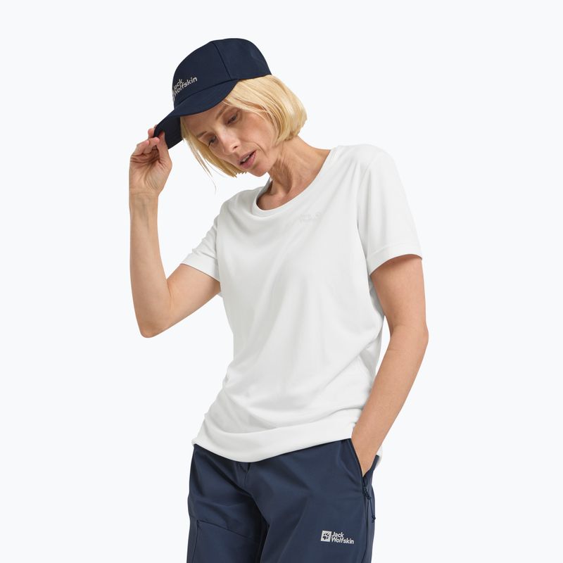 Дамска тениска за трекинг Jack Wolfskin Tech T stark white 4