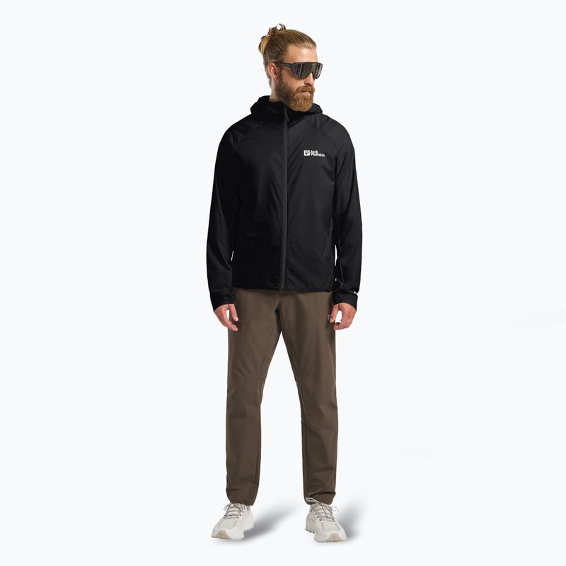 Jack Wolfskin Prelight Octa черно мъжко яке за вятър 2