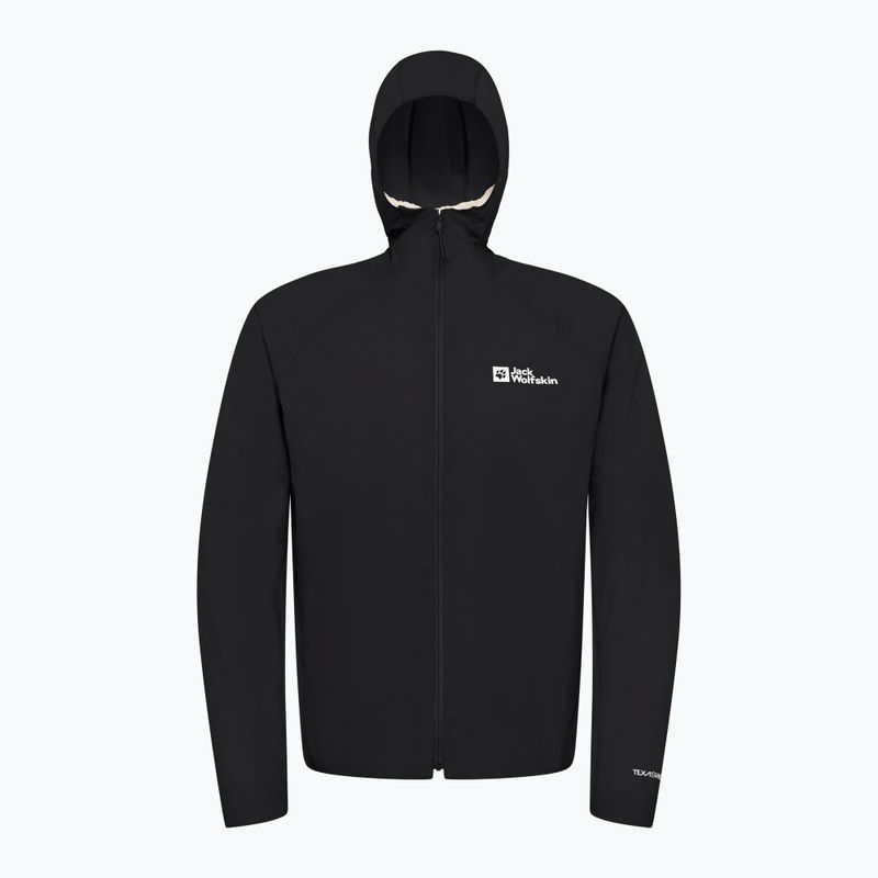Jack Wolfskin Prelight Octa черно мъжко яке за вятър 7