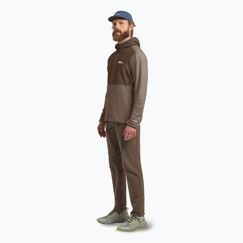 Мъжки суитшърт за трекинг Jack Wolfskin Prelight Trail Hoody cold coffee 2