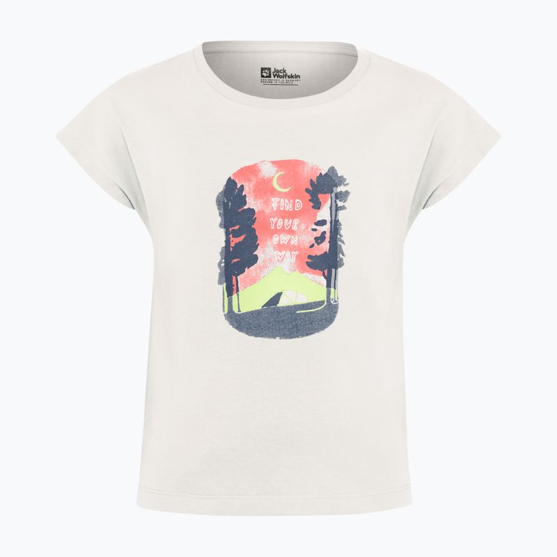 Детска тениска Jack Wolfskin Graphic print cotton white 4