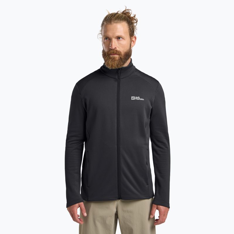 Мъжки потник Jack Wolfskin Kolbenberg с цял цип phantom fleece