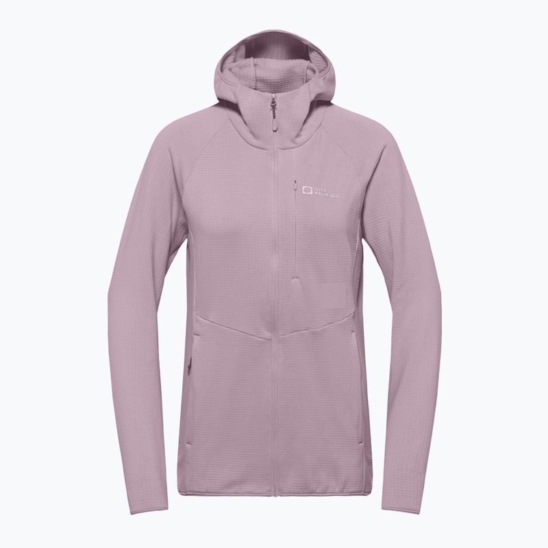Дамски вълнен суитшърт с качулка и цип Jack Wolfskin Kolbenberg wild blossom 7
