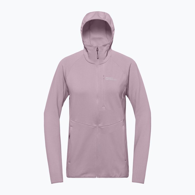 Дамски вълнен суитшърт с качулка и цип Jack Wolfskin Kolbenberg wild blossom 8