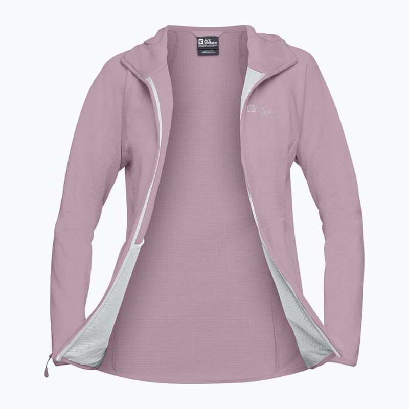 Дамски вълнен суитшърт с качулка и цип Jack Wolfskin Kolbenberg wild blossom 10