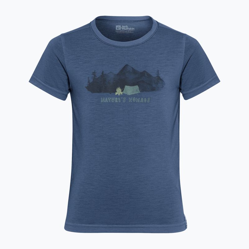 Детска тениска Jack Wolfskin Hiking Graphic T shirt evening sky 5