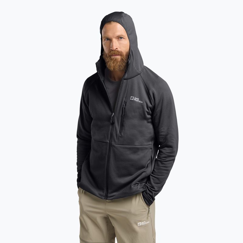 Мъжки потник с качулка и цип phantom fleece Jack Wolfskin Kolbenberg 4