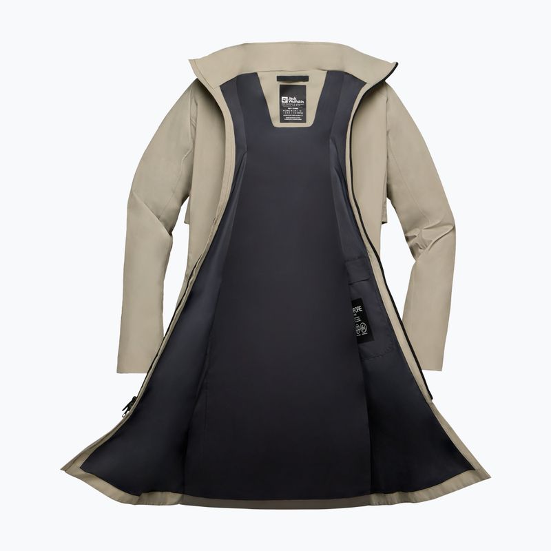 Дамско дълго яке за дъжд Jack Wolfskin Wellse stone  10