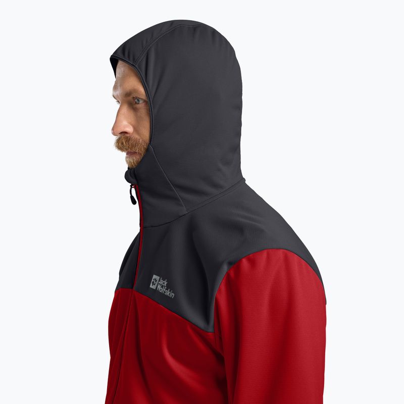 Мъжко софтшел яке Jack Wolfskin Feldberg Hoody adrenaline red 4