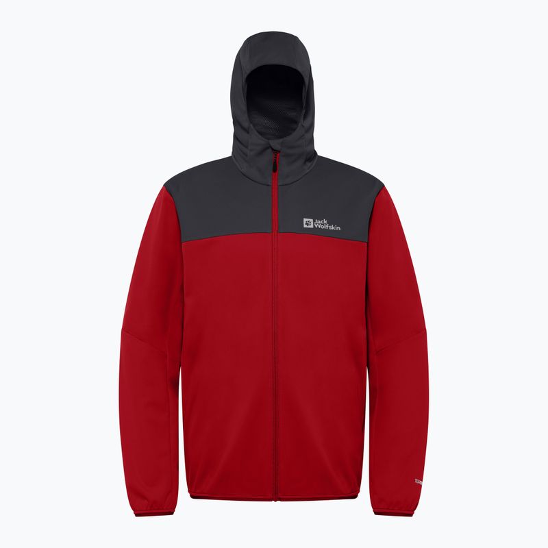 Мъжко софтшел яке Jack Wolfskin Feldberg Hoody adrenaline red 8