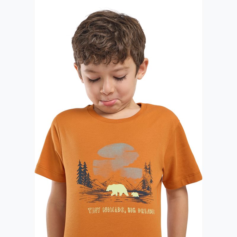 Детска тениска Jack Wolfskin Graphic Cotton T print soft amber 4