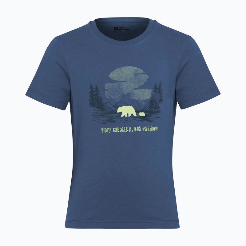 Детска тениска Jack Wolfskin Graphic Cotton T print evening sky 8