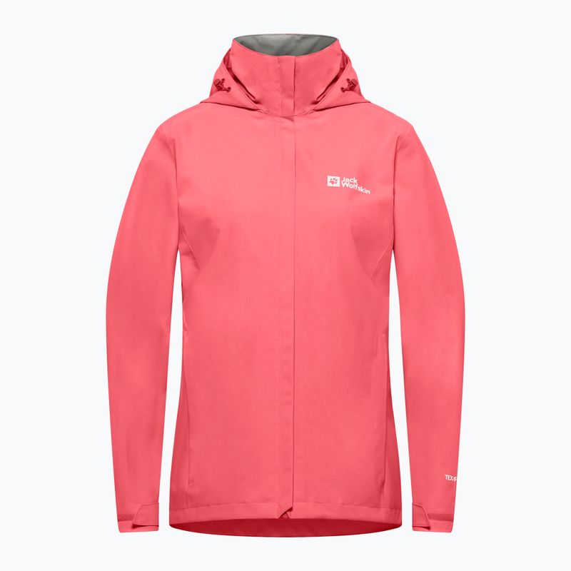 Дамско дъждобранно яке Trailtime 2L sunset coral на Jack Wolfskin 8